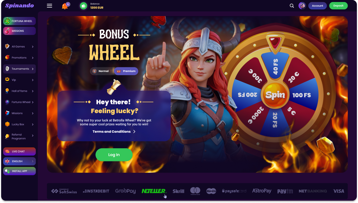 Spinando Casino-Plattform